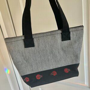 Ladybug Purse, Ladybug Handbag, Ladybug Bag, Small striped Purse